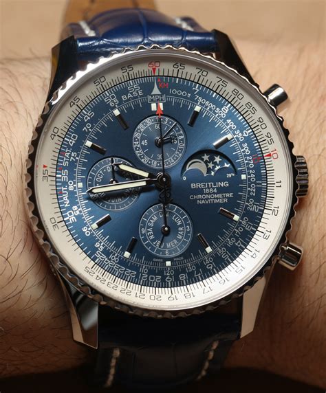 breitling navitimer blue band|Breitling Navitimer blue face.